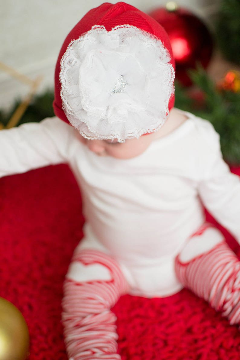 Cotton Lace Hat Baby Girl Cotton Hat Baby Hat Lace Hat Baby Lace Beanie Newborn Hat Newborn Photo Prop Baby Beanie image 6