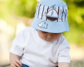 Baby Boy Sun Hat – UV Protection, Chin Strap