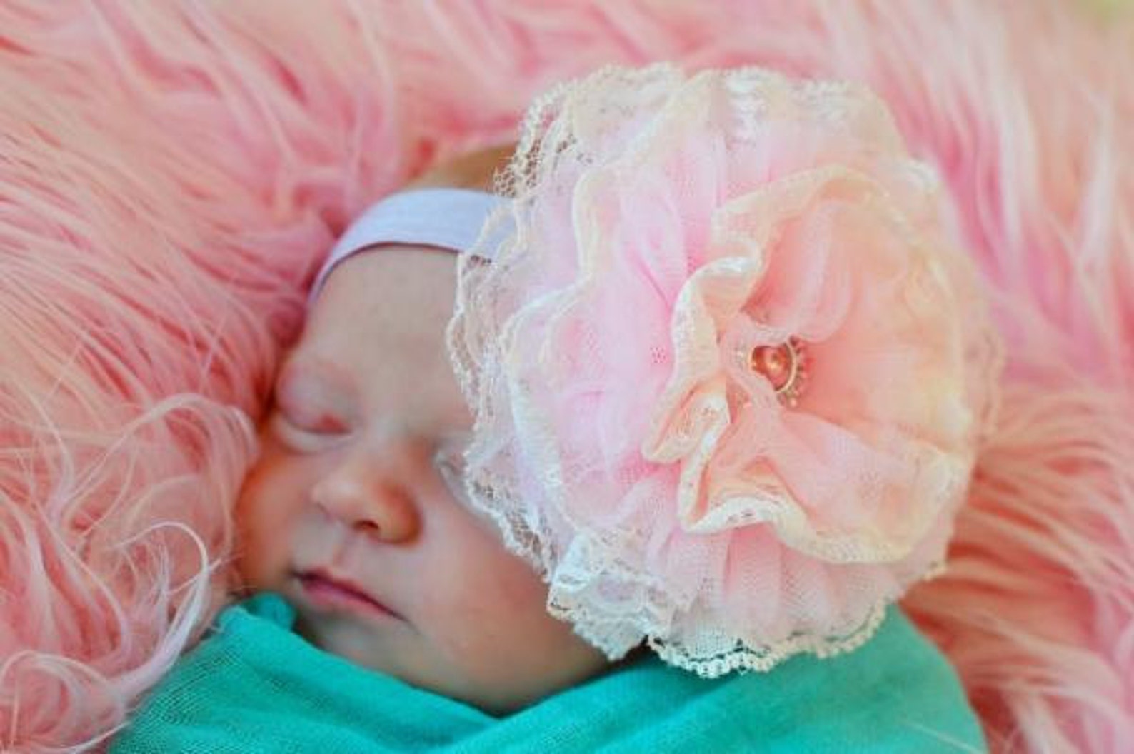 Baby Headband Baby Girl Headband Lace Headband Infant Etsy