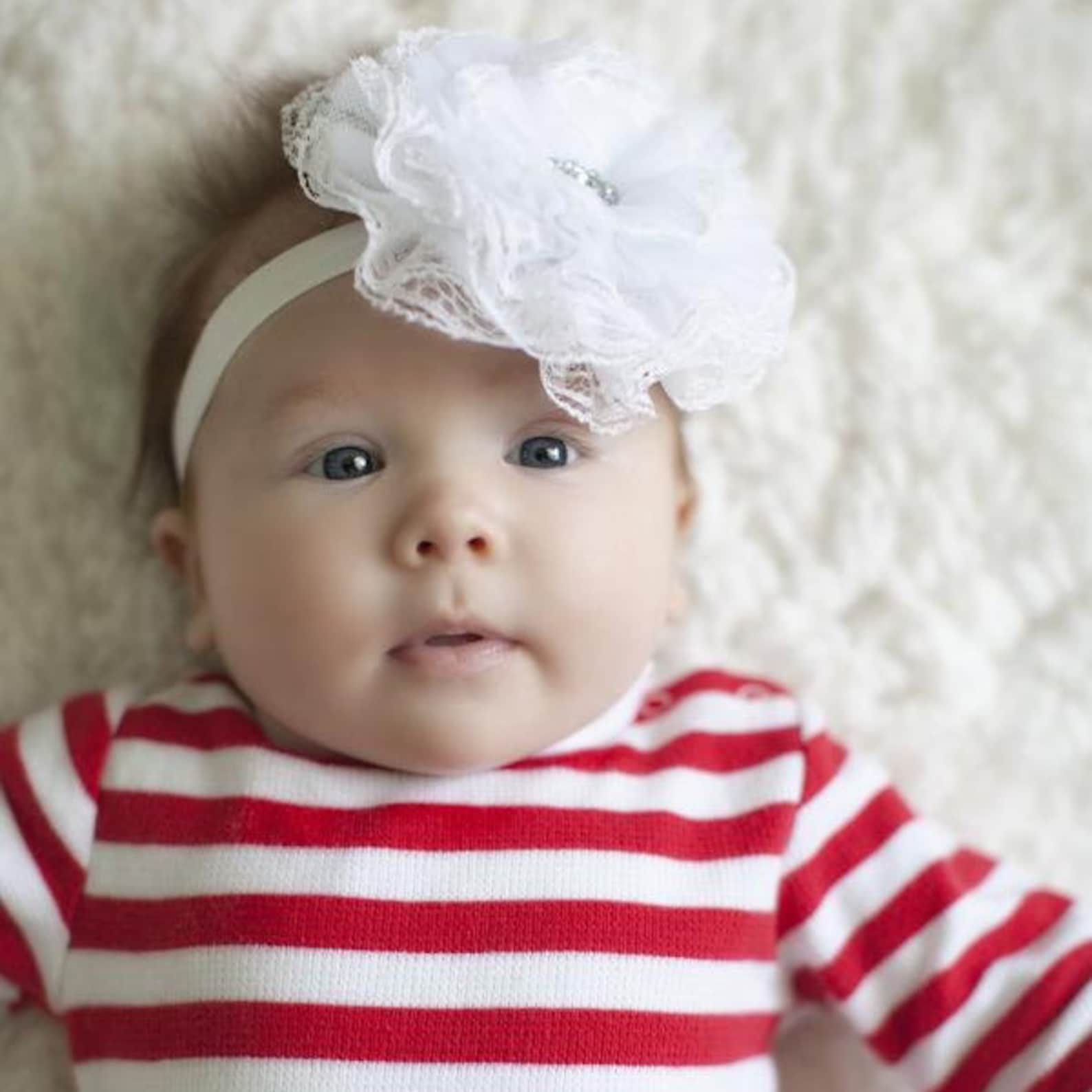 Baby Headband Baby Girl Headband Lace Headband Infant Etsy
