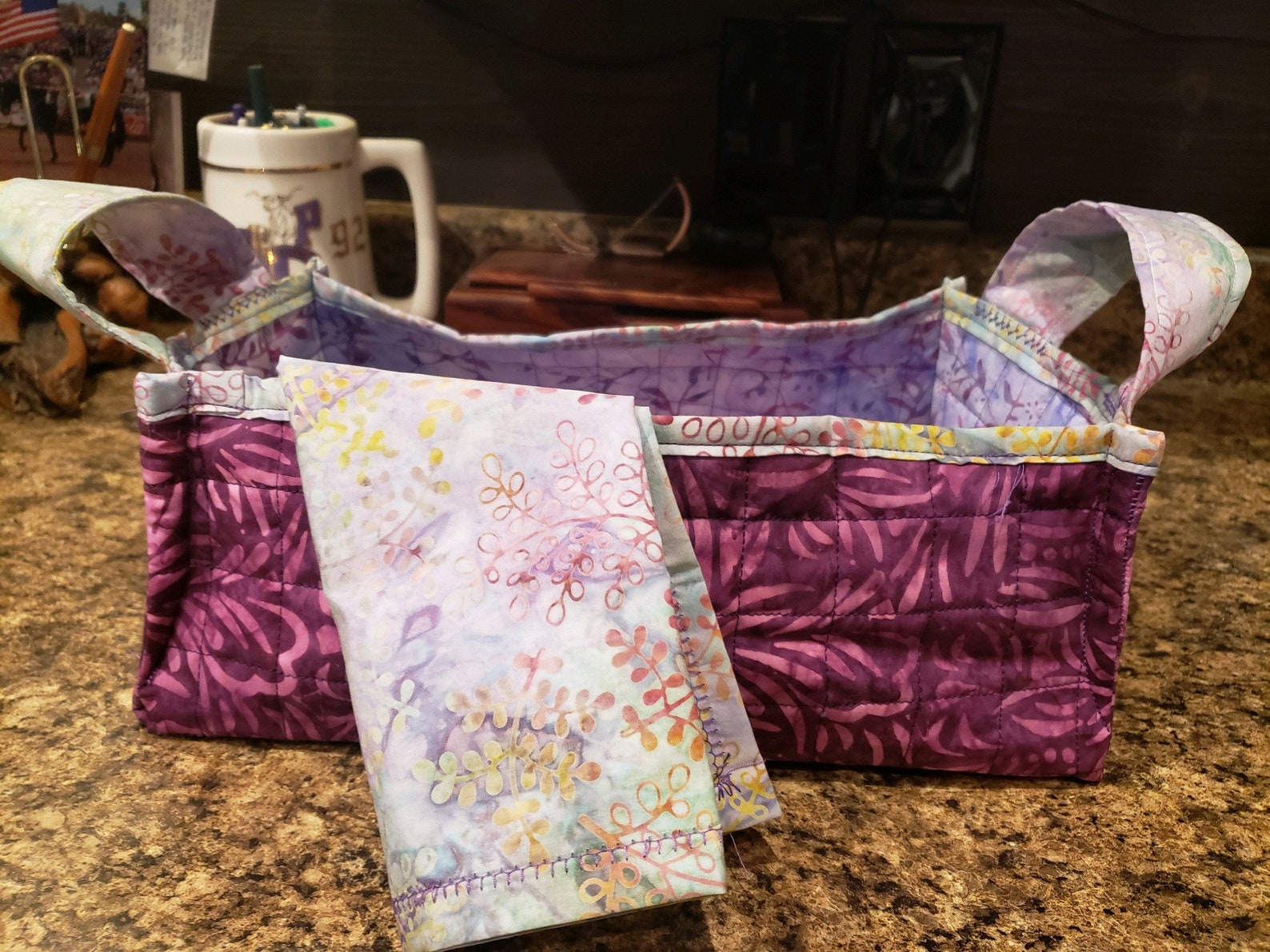 Cesta de regalo púrpura acolchada cesta de pan cena rollo | Etsy