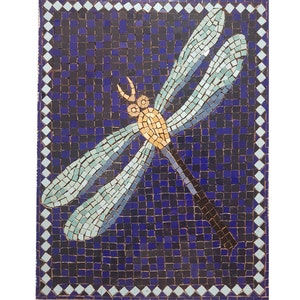 Libelle Mosaik Fliesen auf Bestellung anpassbar in Handgeschnittene Fliese