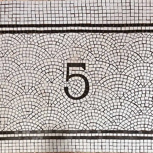 Custom Mosaic number Floor Mosaic, Number address Mosaic floor , Mosaic Number, Mosaic Install on Mesh for Wall or Floor