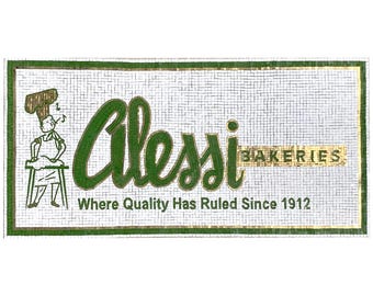 Luxury Custom Mosaic – Personalized Business Logo Bakery Floor Tile Mat (Hand-Cut)