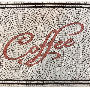 Custom Mosaic floor "coffee" Mosaic, Coffee Mosaic floor , Mosaic COFFEE Mosaic Install on Mesh for Wall or Floor