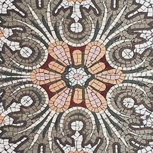 Custom tile mosaic for tile wall, Flower mosaic in focus with trim edge, Mosaic  Wall Art