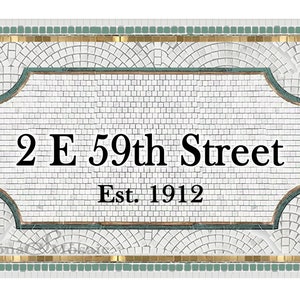 Mozaïek vloerbelettering adresingang in vintage Franse lijststijl mozaïek aangepast formaat en kleur handgesneden mozaïektegel op gaas voor installatie