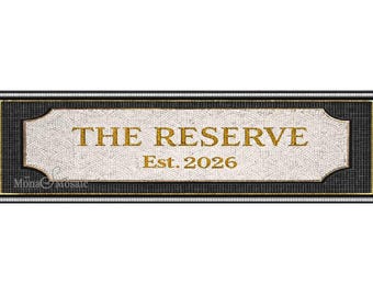 Custom Mosaic Art Tile: Personalized Speakeasy Name Design