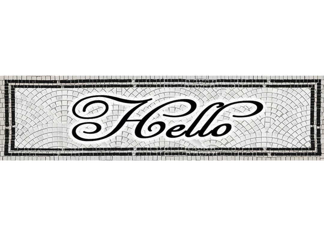 Custom Hello Tile Mosaic, Tile Mosaic Writing, Handcrafted Mosaic Sign ...