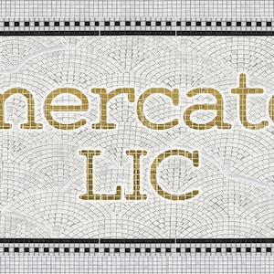 Tile Art Custom Mosaic Lettering With Hand Cut Gold Tile, Mosaic Logo ...