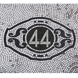 Våning, klassisk London-stil, handskuren mosaik, entré eller vägg, installerad i kakel, anpassningsbar