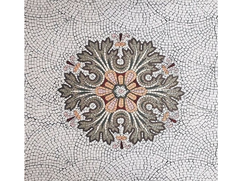 Mosaic Doormat Fleur Design Tile Mosaic Art for Install Custom Mosaic Art on Mesh image 3