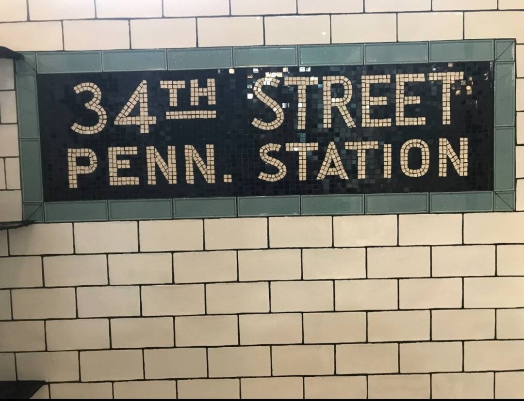 Handmade Tile Authentic New York Subway Style 34th Street Penn Etsy