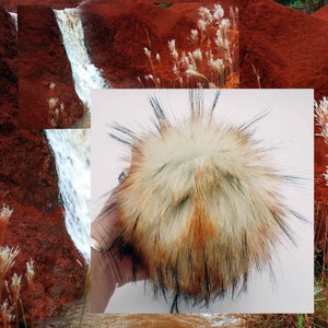 Red Dirt Faux Fur Pom Pom image 1