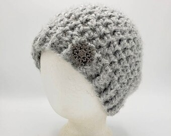 Silky Soft Snowflake Slouch in Gray