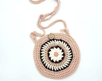 Crochet Mandala Crossbody Bag