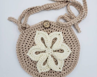 Crochet Flower Crossbody Bag