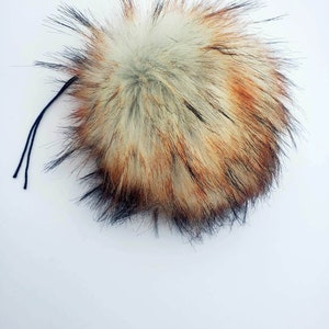 Red Dirt Faux Fur Pom Pom image 2