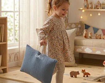 Gepersonaliseerd slaapkussen voor peuters, dutjes, met naam, baby, kinderkamer, verjaardagscadeau voor meisjes en jongens