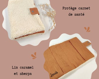 Protège carnet de santé personnalisable, cadeau de naissance pour fille et garçon, accessoire bébé, trousseau naissance