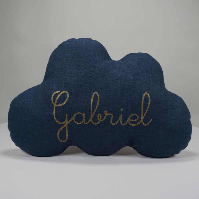 Coussin Personnalisé, Cadeau Naissance Garçon, Coussin Nuage Nuage, Bébé Personnalisé