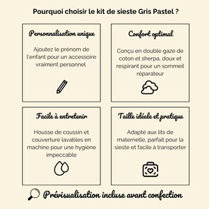 Personalized nap pillow for preschool, naptime, with name, baby, nursery, birthday gift for girls and boys, handmade image 6