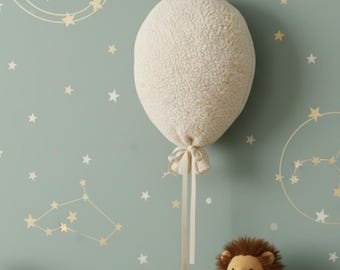 Baby room decoration, fabric wall balloon birthday, baby shower decoration, wall decoration, faux fur sherpa