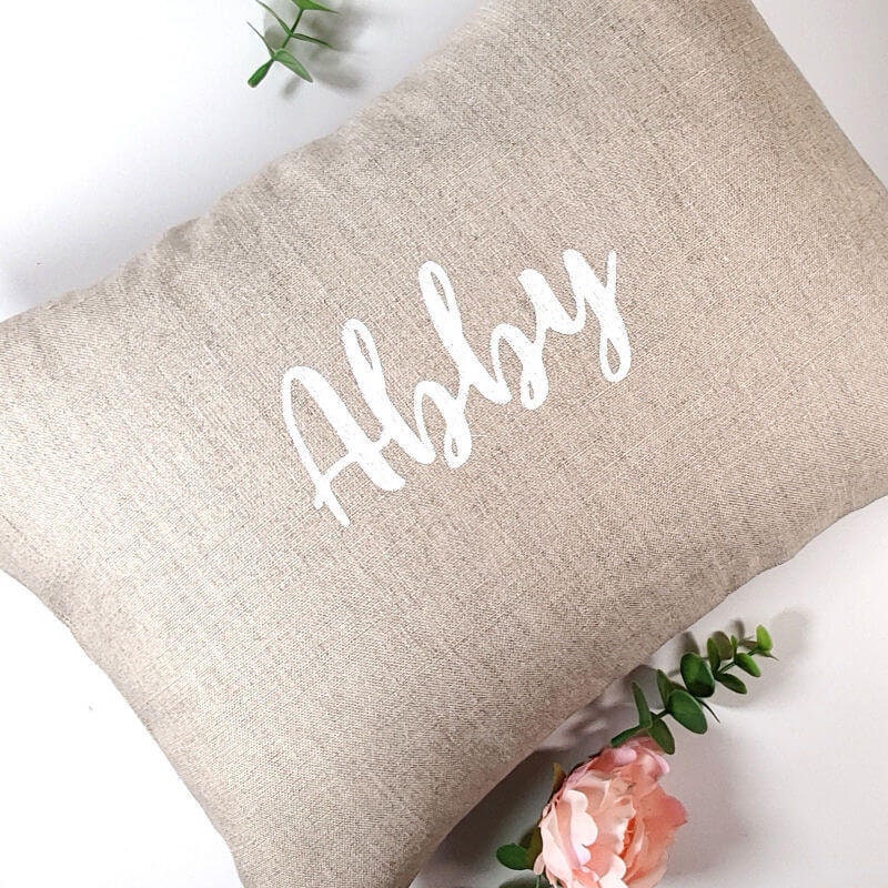 Cadeau Personnalisé, Coussin Cadeau Fête Des Mères, Maman, Femme, Lin Naturel