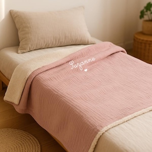 Grande Couverture De Sieste Enfant Personnalisée Pour Ecole Maternelle Plaid doux Cadeau Anniversaire Fille 3 Ans