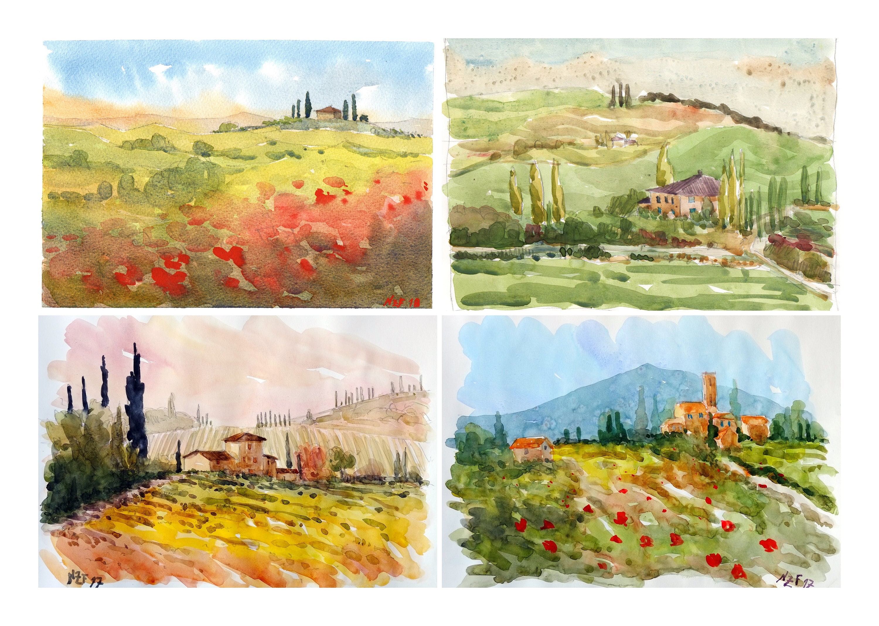 postcard A6 Tuscany