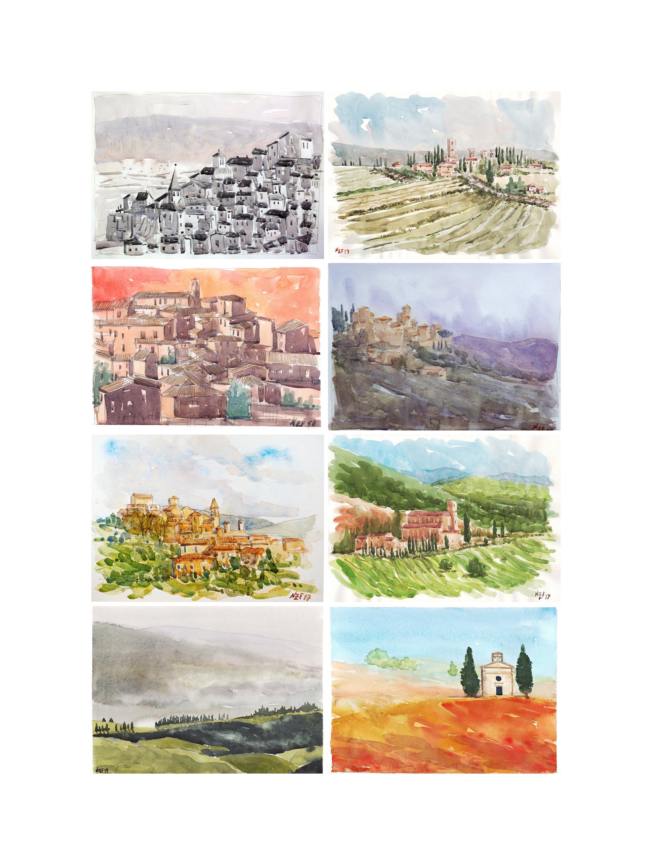 postcard A6 Tuscany