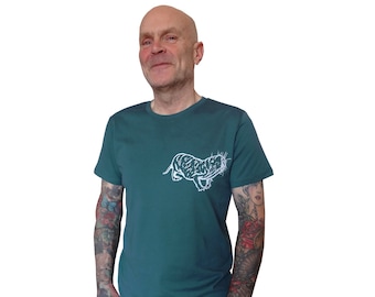 Naakte molrat, fairtrade & biologisch t-shirt voor mannen, zeefdruk