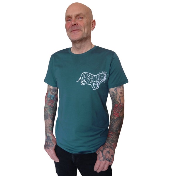 Naked mole rat, fairtrade & organic t-shirt, men, screen printed by hand