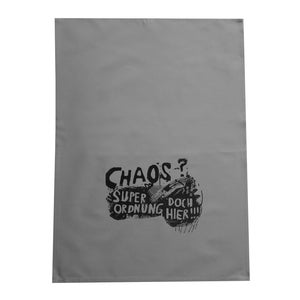 Tea towel organic cotton, Chaos, screen printed hand-printed