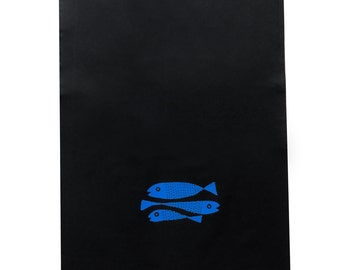 Tea towel organic cotton, fish