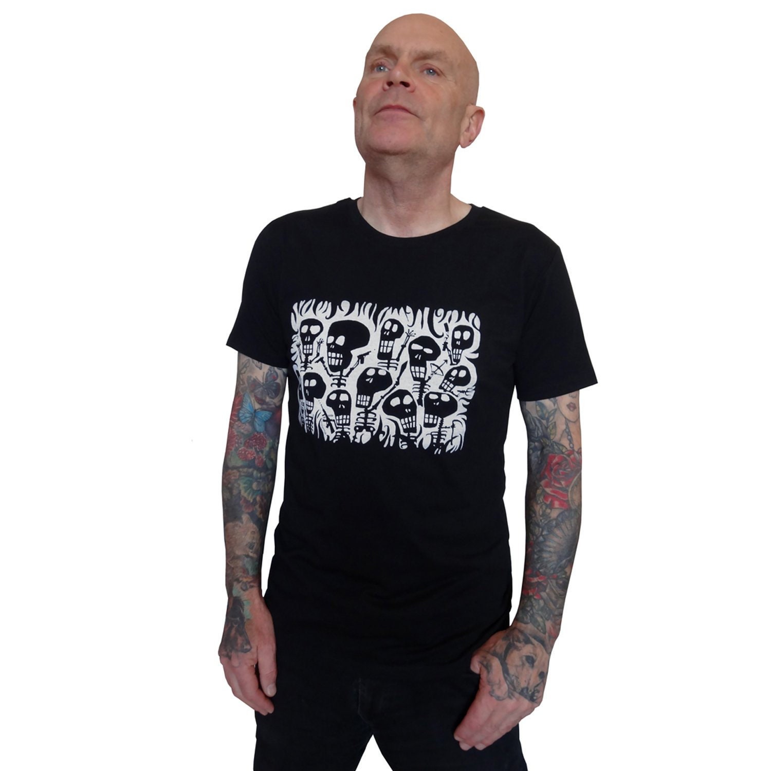 Camiseta De Hombre Punisher Jungla Con Cráneo De Calavera Y Monos - Estampado De Cómic - Varios Colores Y Tallas (de S A 5XL) - Lavable A 30º