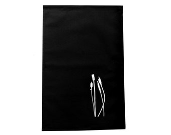 Paño de cocina de algodón, cable. Serigrafiado, estampado a mano.