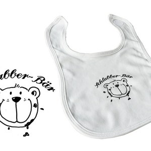 Bib, Schlabberbär, screen printed hand printed. image 1