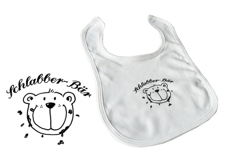 Bib, Schlabberbär, screen printed hand printed. image 1