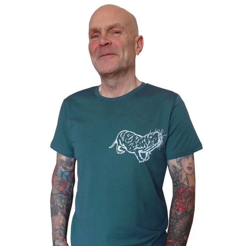 Naked mole rat, fairtrade & organic t-shirt, men, screen printed by hand image 3