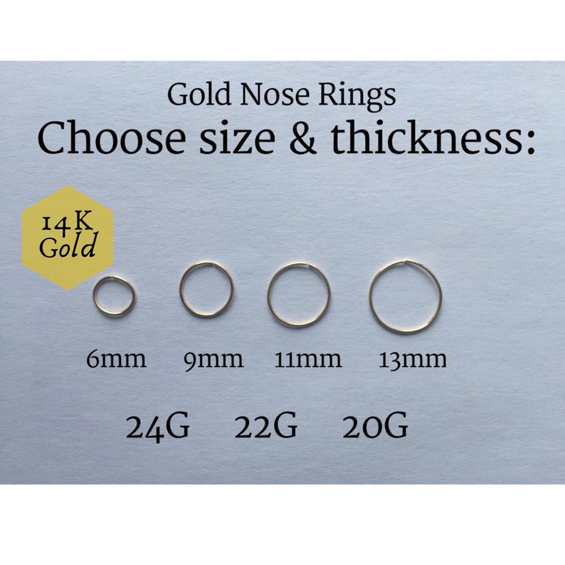 Gold Nose Hoops, Tiny Nose Hoop, Personalized Subtle Nose Hoop, Nose Hoops, 20g nose hoop, save the planet mailers image 2