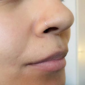 Very thin nose ring, small nose hoop, 14K solid gold, sterling silver, Piercing, 24g nose ring hoop, endless hoop