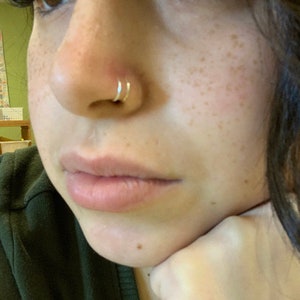 Silver Nose Ring 20 Gauge Nose Ring 22 Gauge Nose Ring 24 Gauge Nose Ring Mini Hoop Body Jewelry Handmade Jewelry Silver