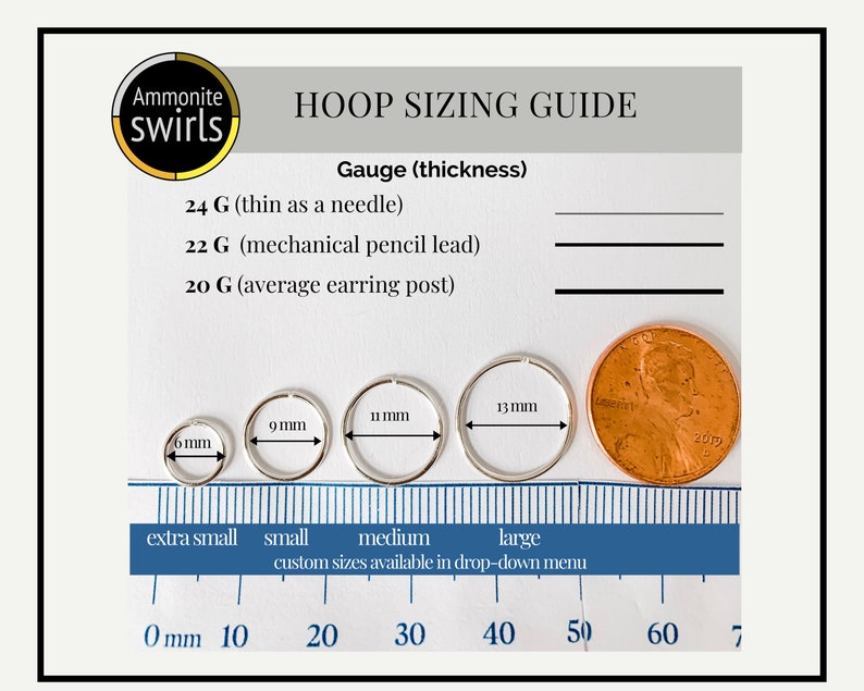 Custom Size Nose Hoops 20G 22G 24G Sizes Between 5mm to 10mm Etsy