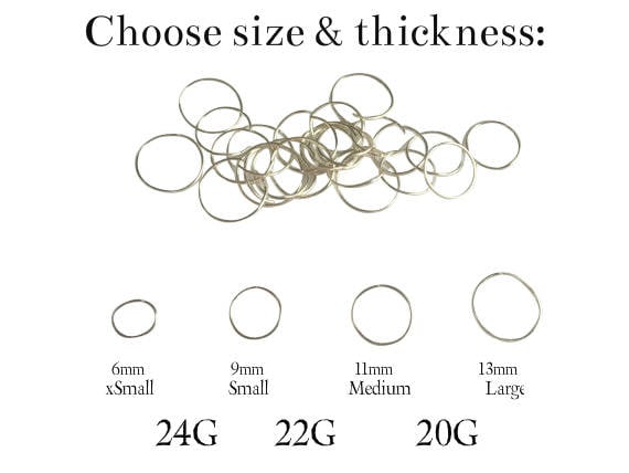 Nose Hoop Diameter Chart