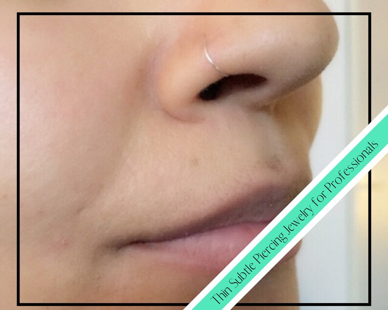 Thin small nose hoop Piercing ring Tight 24g nose ring hoop Etsy