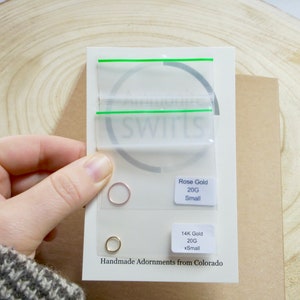 Gold Nose Hoops, Tiny Nose Hoop, Personalized Subtle Nose Hoop, Nose Hoops, 20g nose hoop, save the planet mailers image 10