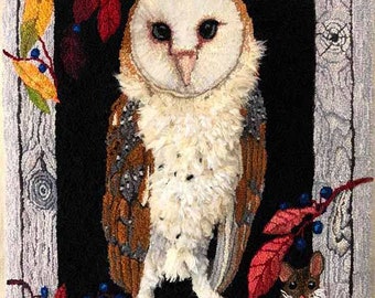 Barn Owl Rug Hooking Pattern