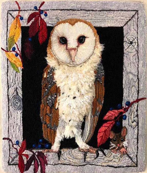 Barn Owl Rug Hooking Pattern
