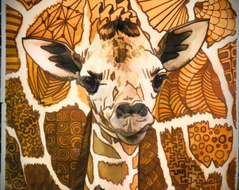 Giraffe Rug Hooking Pattern